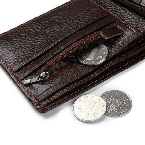 men's wallet with zipper pocket.